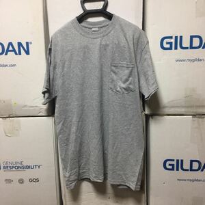 GILDAN スポーツグレー 2XLサイズ 灰色 半袖無地Tシャツ ポケット付き 6.0oz ギルダン★