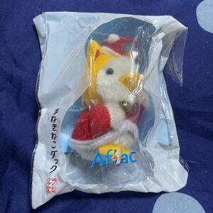 非売品 まねき ねこ ダック ストラップ クリスマス サンタ Aflac アフラック アヒル マスコット