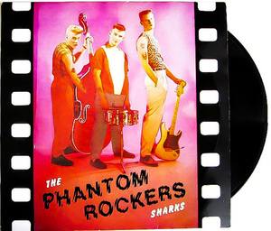 廃盤 LP レコード ★超名盤 1st アルバム★ 1986年 2nd プレス UK盤 THE SHARKS PHANTOM ROCKERS 初期 サイコビリー ネオロカビリー Frenzy