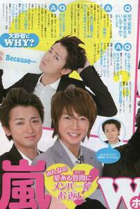 嵐 WHY？ホワイドデー 愛ある質問にメンバーがお返し インタビュー 4ページ特集★大野智 二宮和也 櫻井翔 松本潤 相葉雅紀★aoaoya