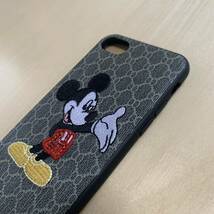 【iPhone 7/8 用】Disney ミッキー ケース カバー 黒/アイホン/アイフォン/アイフォーン/保護/ジャンク防止/フィルム/スマホ/カメラ/レザー_画像2