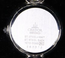 SEIKO CREDOR セイコー クレドール SS×18KT 1E70-2050 レディース腕時計 シルバー文字盤 ラウンド ラグダイヤ アンティーク 010IBEK21_画像4