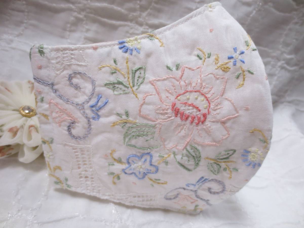 スワトウ刺繍 高級ハンカチーフ 鳳凰柄 ヴィンテージ-