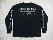 ★ FEAR OF GOD × Maxfield フィアオブゴッド POP UP SHOP 限定 ロングスリーブ Tシャツ 黒 ★古着 ロンT Jerry Lorenzo FOG ESSENTIALS_画像1