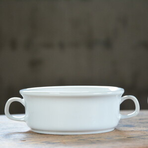 NO.114 古い白磁のスープカップ 2客SET 検索用語→A昭和レトロビンテージ古道具の画像2