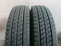 札幌 引き取り可 155/80R14 88/86N LT 2本 BS BLIZZAK VL1 格安溝あり 冬タイヤ中古 K-970-2F_画像1