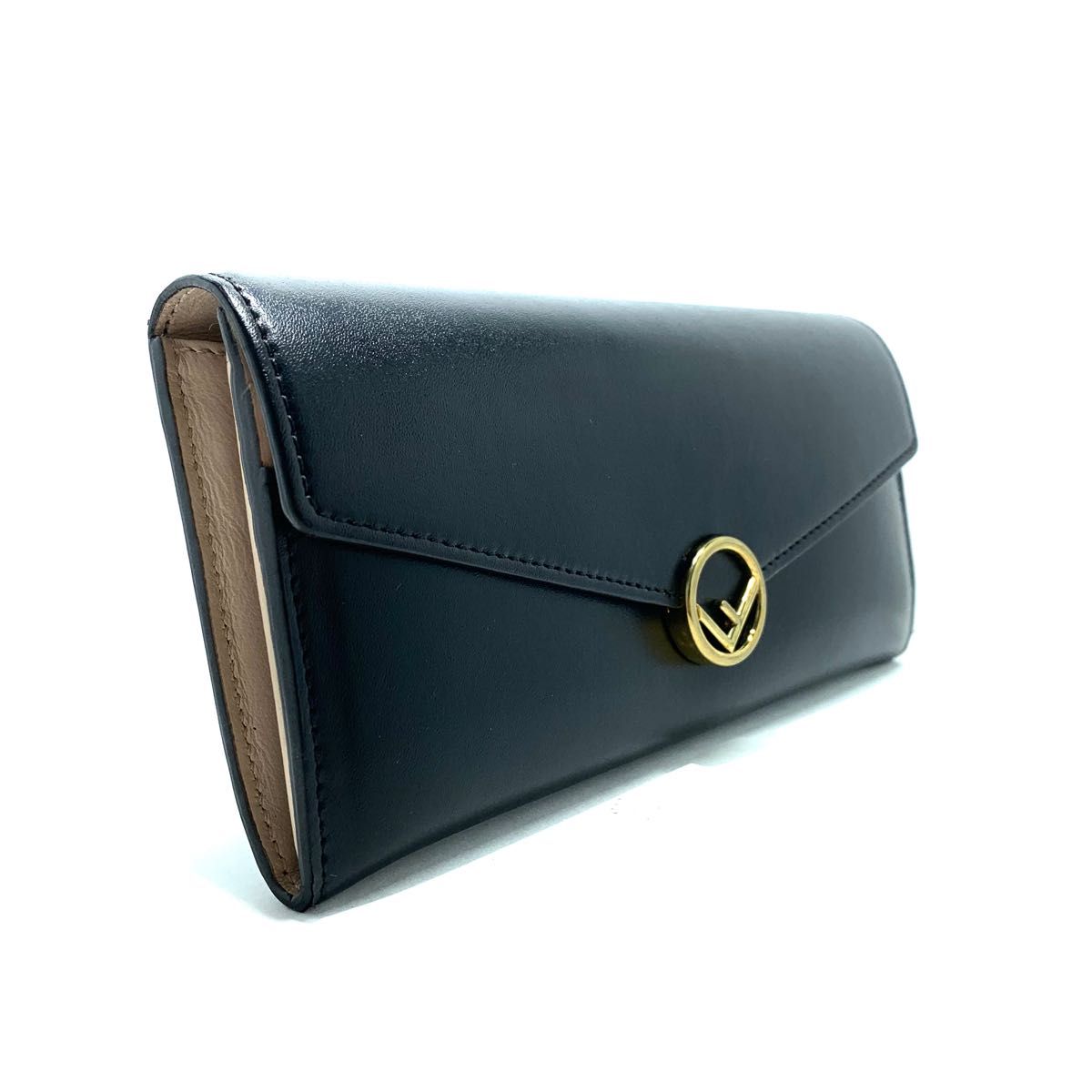 未使用 》フェンディ FENDI エフイズ 長財布 スタッズ 黒-
