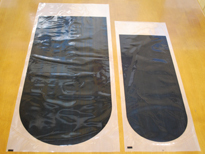観賞魚用袋 丸底袋 ビニール 袋 R18B 片面黒印刷 180×450×0.06mm 300枚