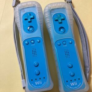 Wii WiiU用 リモコンプラスセット　ブルー 二個