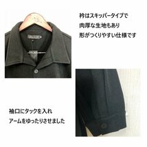 メンズ メルトン シャツジャケット ウールライク ビッグシルエット オーバーサイズ rv8002 ブラック/L_画像5