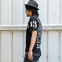 Tシャツ 半袖 メンズ 半袖Tシャツ 半袖Tシャツ オラオラ 悪羅悪羅 カジュアル きれいめ ロック 70536 ブラック×ゴールド M_画像3