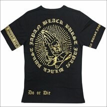 Tシャツ 半袖 メンズ 半袖Tシャツ 半袖Tシャツ オラオラ 悪羅悪羅 カジュアル きれいめ ロック 70532 ブラック×ゴールド M_画像3