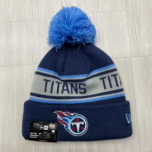 ラスト1 USA正規品 NEWERA ニューエラ NFL ニット帽 テネシータイタンズ Tennessee Titans 紺 ポンポン ニットキャップ ビーニー アメフト