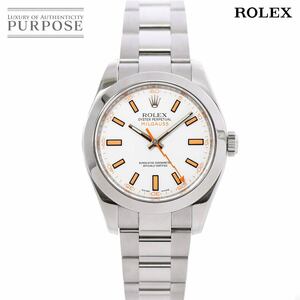 ロレックス ROLEX ミルガウス 116400 V番 ルーレット メンズ 腕時計 ホワイト 文字盤 オートマ 自動巻き ウォッチ Milgauss 90179480
