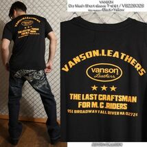 VANSON ドライメッシュ 半袖 Tシャツ VS22802S ブラック×イエロー【2XLサイズ】バンソン_画像6