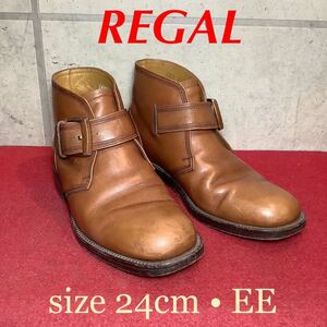 [ selling out! free shipping!]A-266 REGAL belt chukka boots!24cm! used box none!