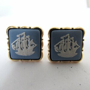 Wedgwood ウエッジウッド カフス　THE GOLDEN HIND　帆船 美品 /2301A