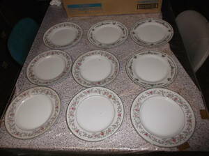 お皿　９枚　西洋皿　昭和レトロ　洋食　定食屋　キッチン　食器　陶器　ビスク　焼き物　送料着払い