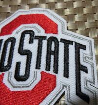 MD赤白黒◎英語◆新品OHIO STATEオハイオ州立大学バックアイズフットボール刺繍ワッペン （パッチ）激シブ☆アメリカ　スポーツ◎アメフト_画像7