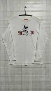 古着　The Garment Piece　半袖Tシャツ 初代ミッキーマウス柄　1928年『プレーンクレイジー』刺繍　メンズ　mkw.tokyo1379