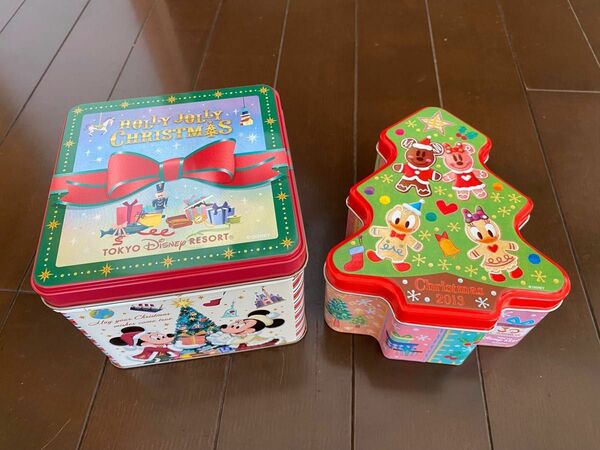 ディズニー クリスマス　お菓子の空缶