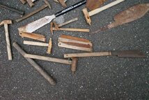○古い大工道具　ノコギリ・ハンマー　大量セット 古道具のgplus広島2301ｋ_画像3