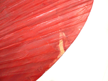 大きい赤い団扇 うちわ　横幅 約57cm 置物 中古 苫小牧西店_画像6