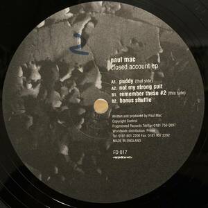 Paul Mac Closed Account EP