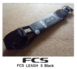 送料無料（一部除く）▲ FCS ALL ROUND Leash 8ft　Black (新品)リーシュコード