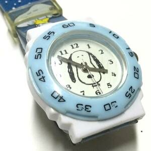 【中古品・電池新品交換済】ピーナッツ スヌーピー 腕時計 ブルー