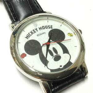 【新品未使用、電池交換済み】ディズニー ミッキーマウス モノクロ 腕時計