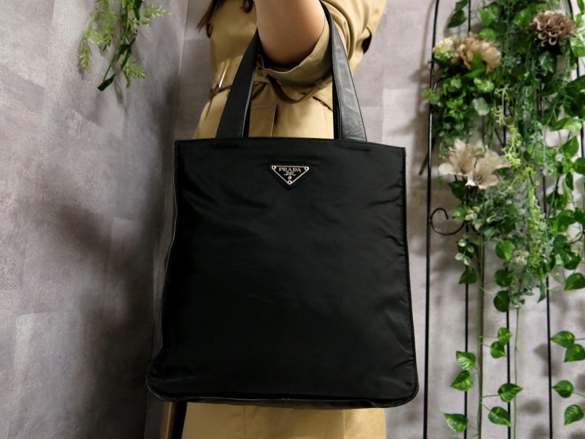外見美品✨ PRADA プラダ レザー トートバッグ 肩掛け BR4372
