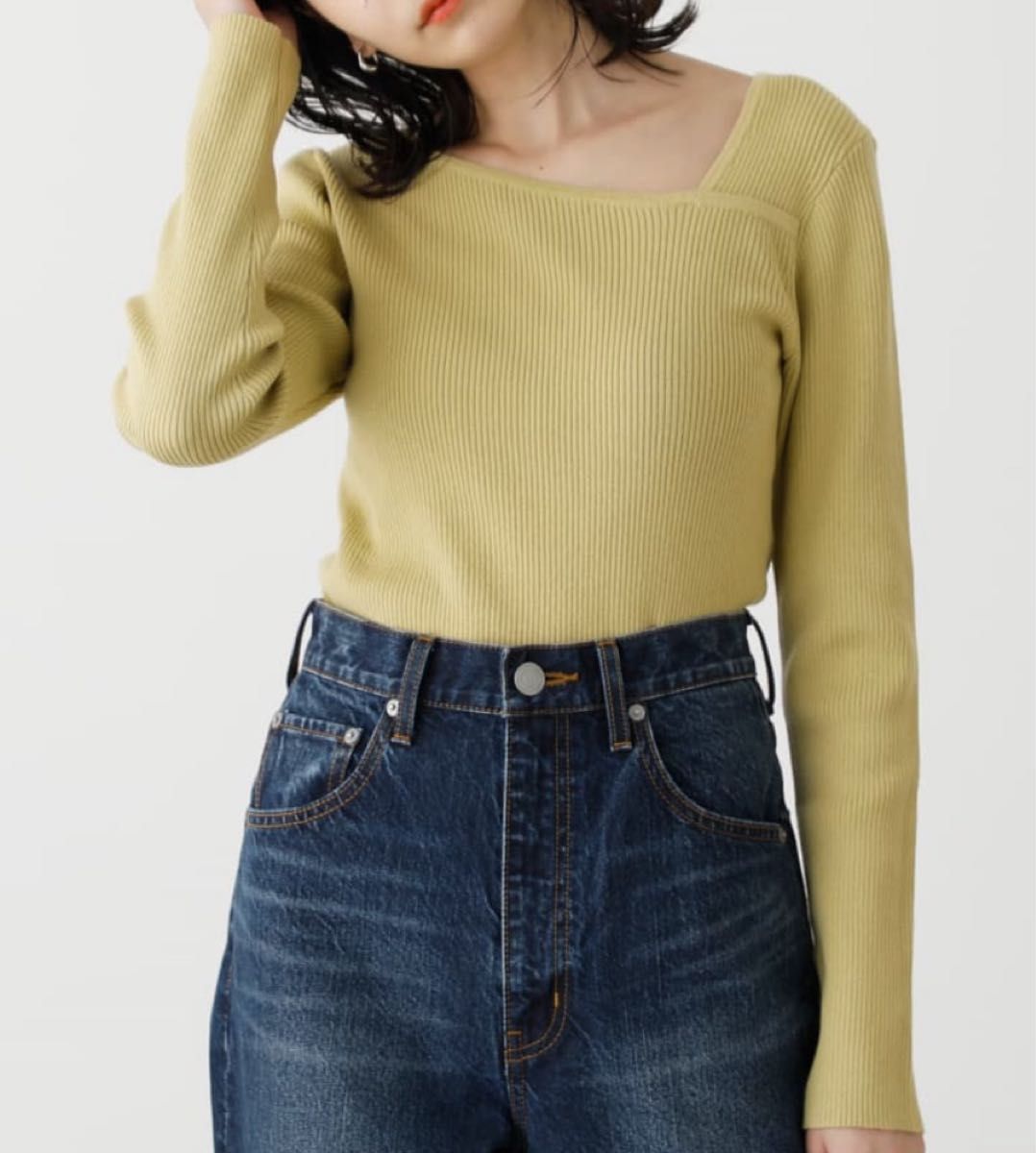 CLANE CROCHET V NECK LONG KNIT TOPS|PayPayフリマ