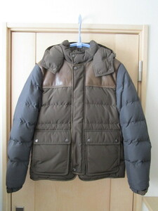 COACH men's down jacket leather sheep leather 