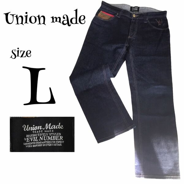 ユニオンメイド UNION MADE デニム Lサイズ インディゴ デニムパンツ インディゴブルー