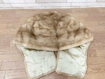 最高級ミンク 毛皮 ファー　ショール　ストール　ボレロ　ライトブラウン　成人式　Imperial Furs　カナダ製_画像3