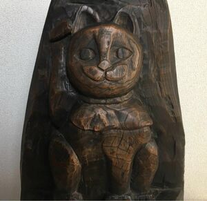 招き猫 木彫り 彫刻 彫り物 飾り物 置物 縁起物