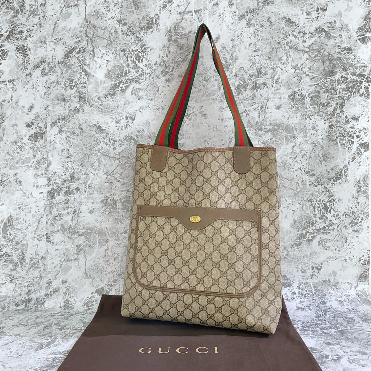 年末半額セール 大きい 58㎝ オールドグッチ GUCCI バッグ シェリー