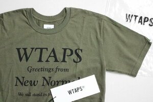 ● 新品 WTAPS ◆20SS NEW NORMAL プリント 半袖Tシャツ オリーブドラブ Sサイズ カットソー クルーネック ダブルタップス ◆ZX18