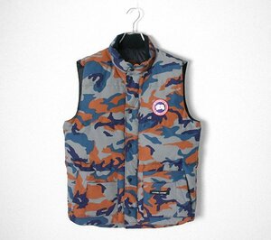 * superior article CANADA GOOSE *Freestyle Crew Vest Print duck pattern down vest M size camouflage pattern jacket cotton inside Canada Goose *XE14