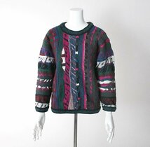 COOGI ◆ 3Dニット セーター マルチ 12-14サイズ 編み柄 ウール クージー ◆WX6_画像1