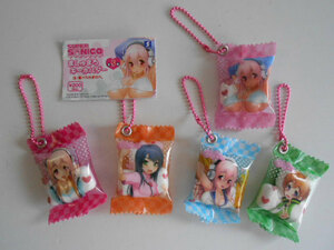 #Jvb23It Super Sonico ..... key holder 5 kind SUPER SONICO*SK Japan *200 jpy =014853_c