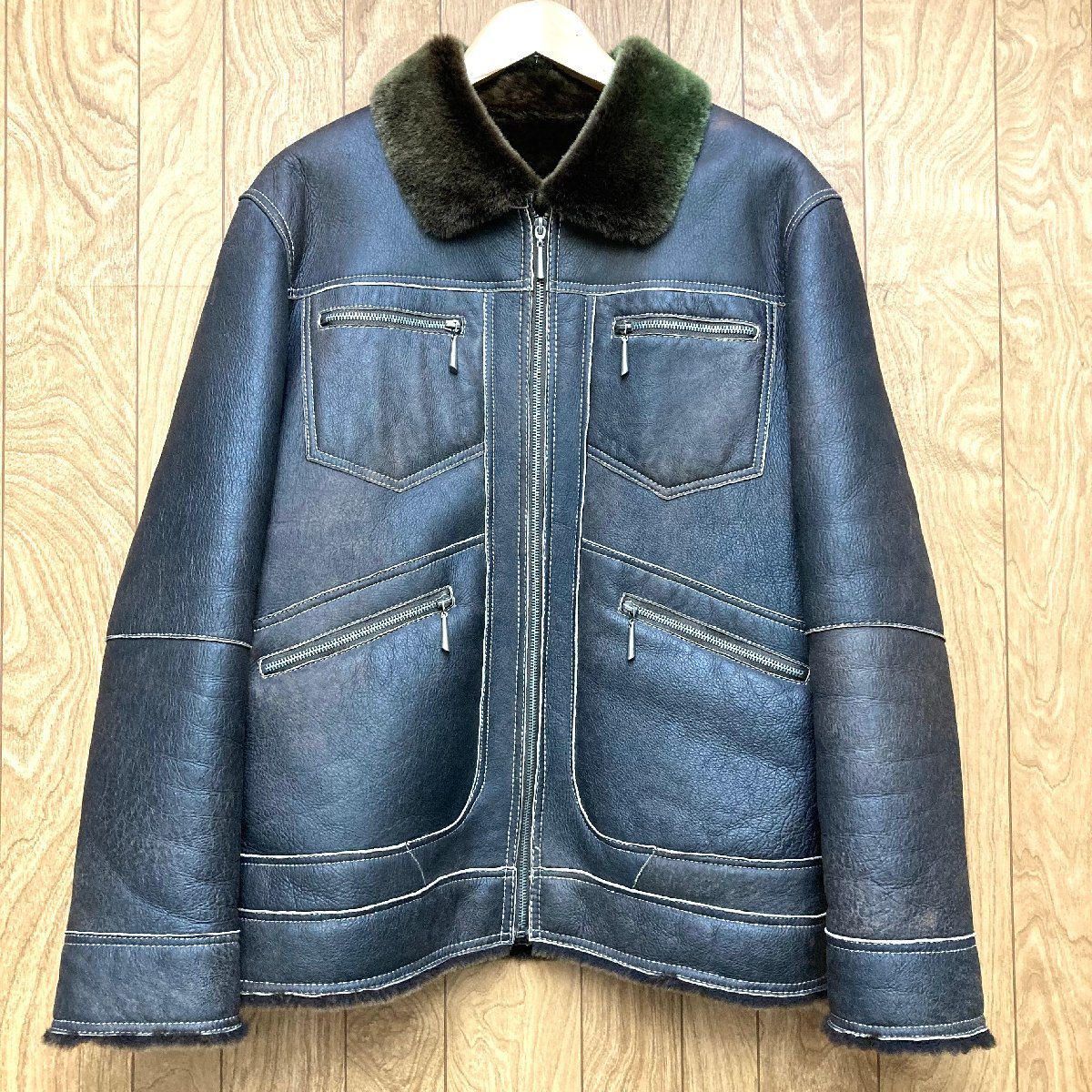 日本製】 最終値下げ‼️ B-3 ムートンジャケット 羊皮 ニチワ