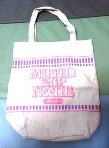  unused MILKFED Milkfed CUP NOODLE cup nude ru collaboration canvas tote bag magazine appendix goods 