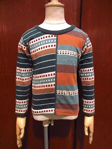  Vintage 70's*Donmoor Kids total pattern long sleeve T shirt size 6*230105c2-k-lstsh 1970s Don Moore hipi- child clothes tops 