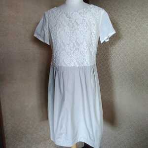  Sunao Kuwahara race × cotton short sleeves One-piece 