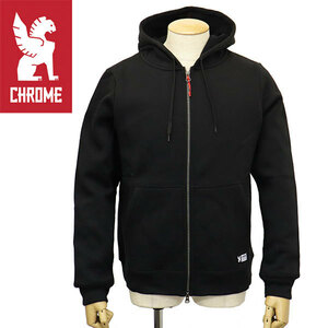 CHROME (クローム) AP489 CHROME ISSUED FLEECE HOODIE イシュード フリース フーディー BLACK CH317 M