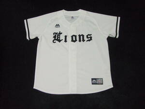  Saitama Seibu Lions west iron lion z reissue majestic made embroidery replica uniform plain . number none L size prompt decision 