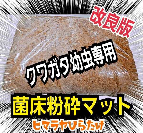 改良版！　ヒマラヤひらたけ菌床粉砕マット　瓶に詰めるだけ！オオクワ、ヒラタ、ニジイロに！　初令から羽化までOK！　菌糸の甘い香りする