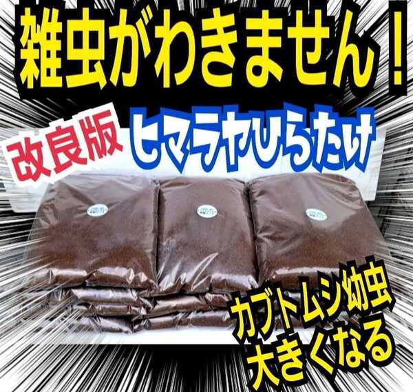 カブトムシ幼虫が大きくなる!改良版☆ヒマラヤひらたけ発酵マット【6袋】 産卵にも抜群 栄養添加剤配合!ギネスサイズ羽化実積多数あり
